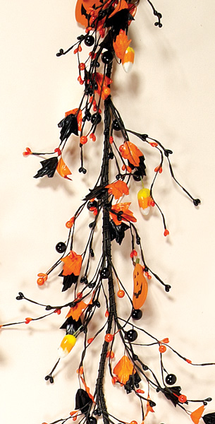 5' Berry/Candy Corn & Pumpkin Garland