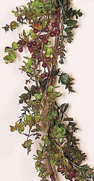 6' Plastic Eucalyptus Garland w/Berries