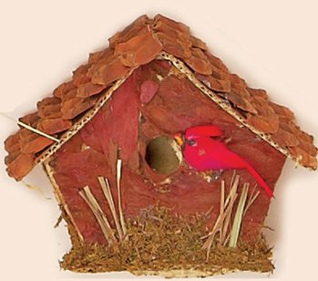 4" Natural Tabletop Birdhouse