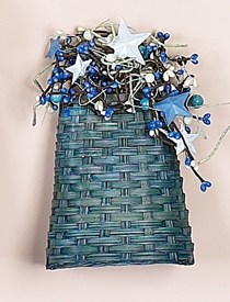 6" Tall Basket w/Mini Berries & Stars - CLOSE OUT