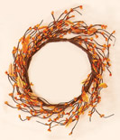 6.5" Berry & Leaf Candle Ring