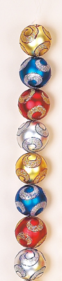 5' 60cm Swirled Xmas Ball Garland- CLOSEOUT