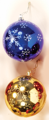150mm Xmas Ball w/ Snowflake Design