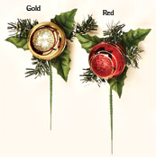 Glitter Swirl Plastic Ball with Pine Pk
