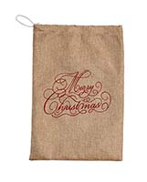 10" X 16" Merry Christmas Linen Bag