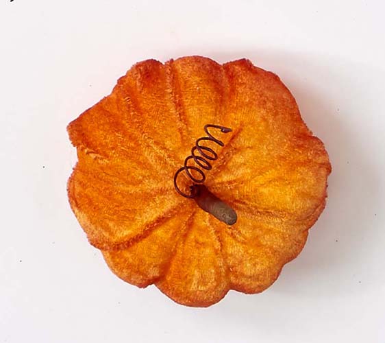 3.5" Velvet Pumpkin