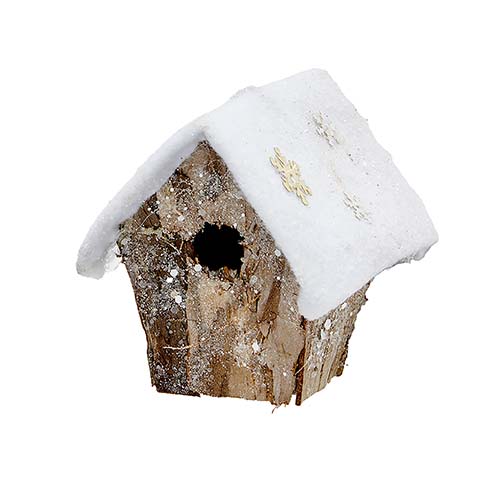 4" Snowy Birdhouse Ornament