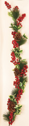 5' Weatherproof Holly Berry Garland