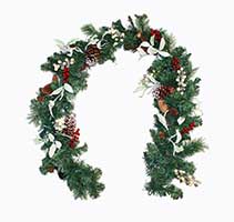 6' Lighted Decorated Garland With Timer