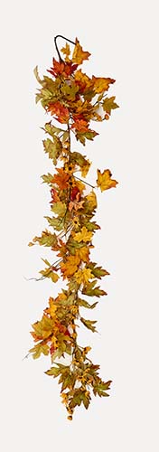 60" Fall Maple Leaves Garland