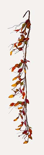 5" Fall Leaf & Pod Garland - CLOSEOUT