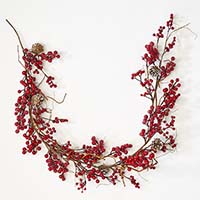 60" Red Berries Garland
