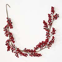 60" Red Berries Garland