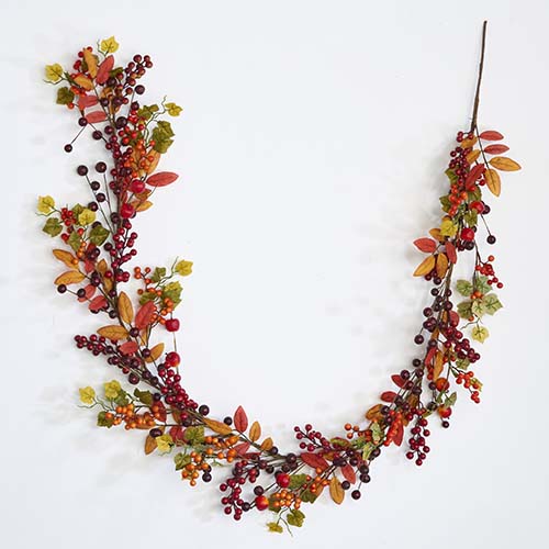 72" Fall Berry Garland