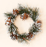 3.25" Snowy Pine & Cone Candle Ring