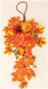 22" Weatherproof Sunflower, Leaf & Pumpkin Teardrop