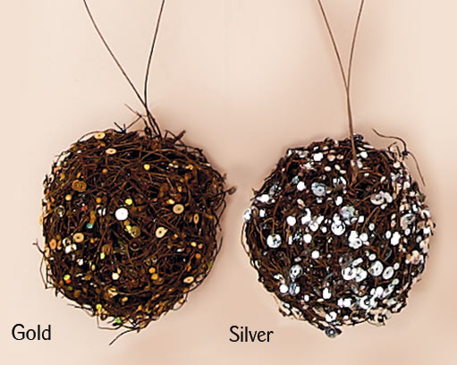 3.5" Sequin Ball Ornament