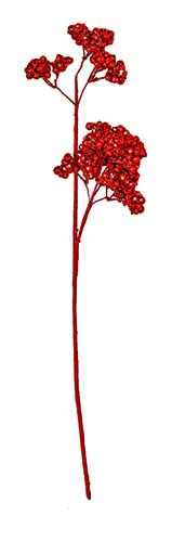 22" Beaded Berry Spray, Red - CLOSEOUT