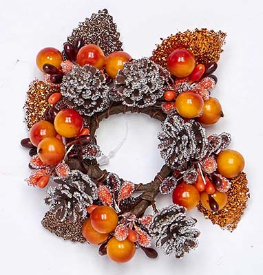 1.25" Fall Berry Candle Ring