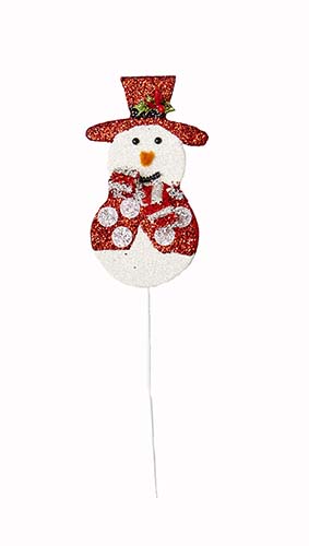 6" Snowman on 6" Pick