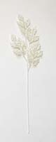 34" White Glitter Holly Spray
