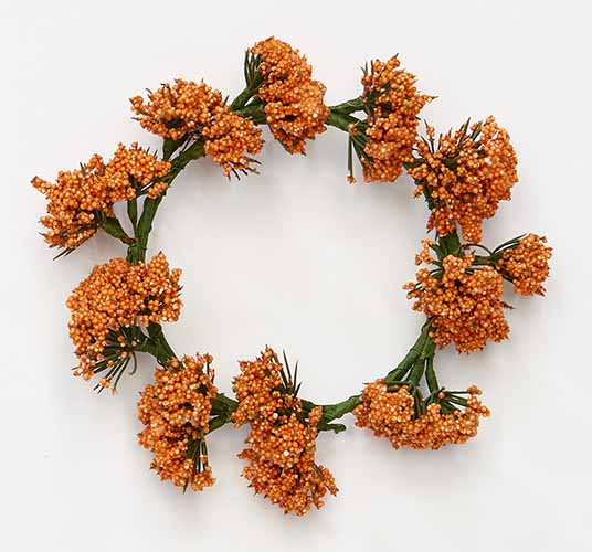 4.5" Fall Orange Bud Candle Ring -Close Out