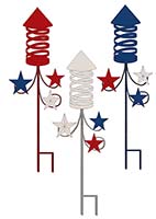 33" Americana Fireworks Stakes, 3 Assorted