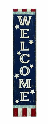 48" Americana Wood Porch Welcome Sign