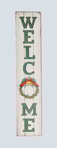 40" Wood Holiday Welcome Sign - CLOSEOUT