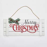 20" X 8" Wood Merry Christmas Sign