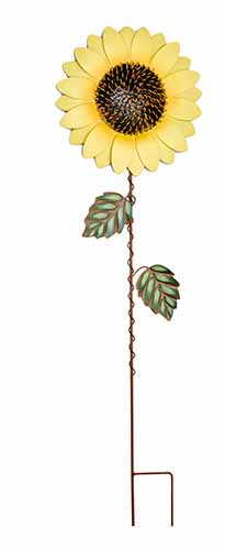 37" Metal Sunflower Garden Stake