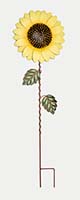 37" Metal Sunflower Garden Stake