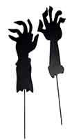 36" Metal Creepy Hand Yard Stake, 2 Asst 