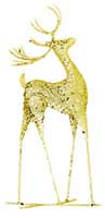 20" Gold Metal Reindeer 