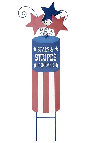 32" Metal Americana Firecracker Yard Stake