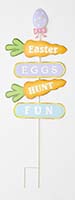 36" Metal Easter Carrots w/ Directions Yard Stake