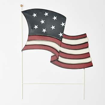 27" Metal USA Flag Yard Stake