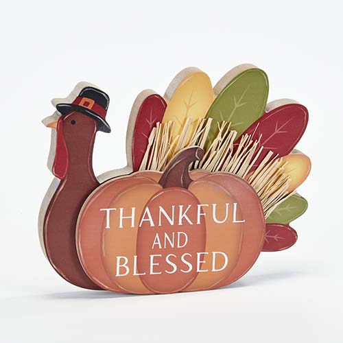 8.5" Tabletop Wooden Turkey