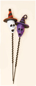 17" Skull Head On Stick with Hat