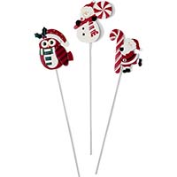 19" Christmas Metal Stake, 3 Assorted