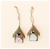 2" Metal Birdhouse Ornament