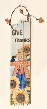 20" Wood sign with Give Thanks