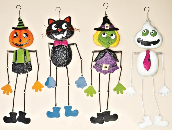 26" Hanging Metal Halloween People