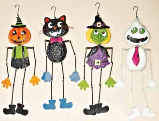 26" Hanging Metal Halloween People