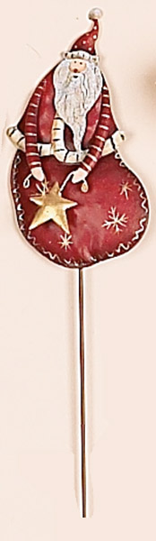 13" Metal Santa Pick