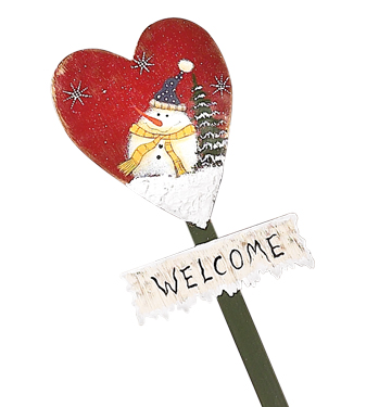 20" Heart Welcome Stake
