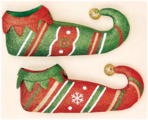 12" Metal Elf Shoes - CLOSEOUT
