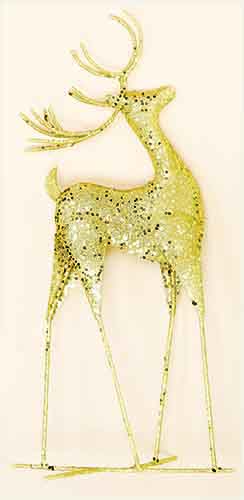 20" Gold Metal Reindeer 