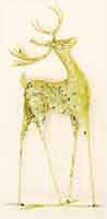 20" Gold Metal Reindeer 