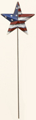 3.5" Metal Americana Star on 8" Pick